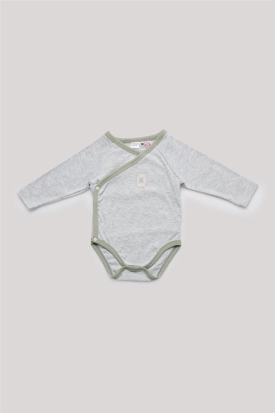 Layette Erkek Bebek Gri Body