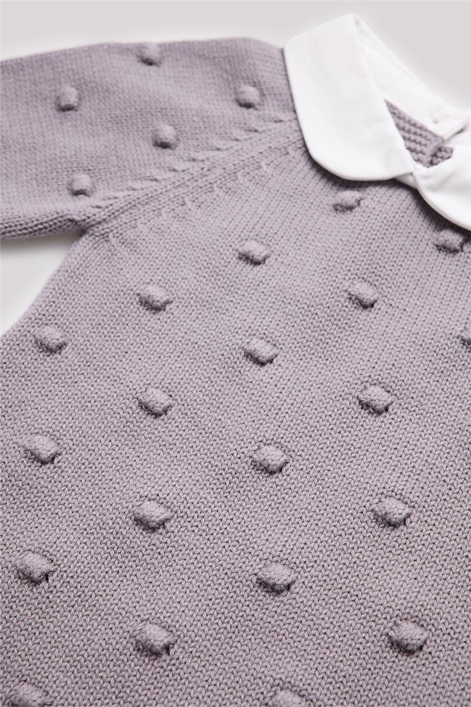 Layette Erkek Bebek Gri Tulum