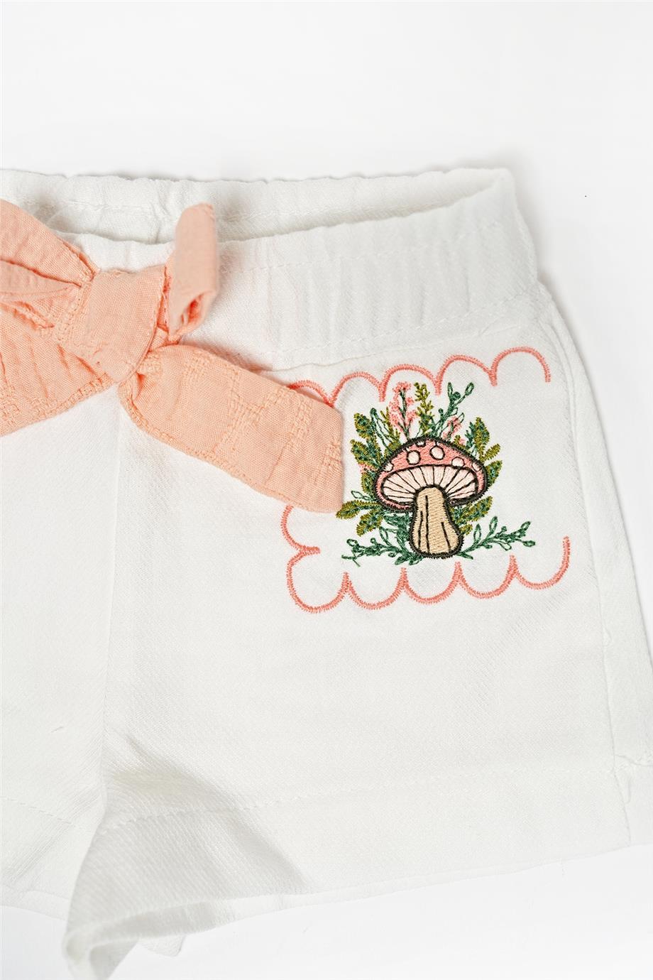 Layette Kız Bebek Beyaz Şort