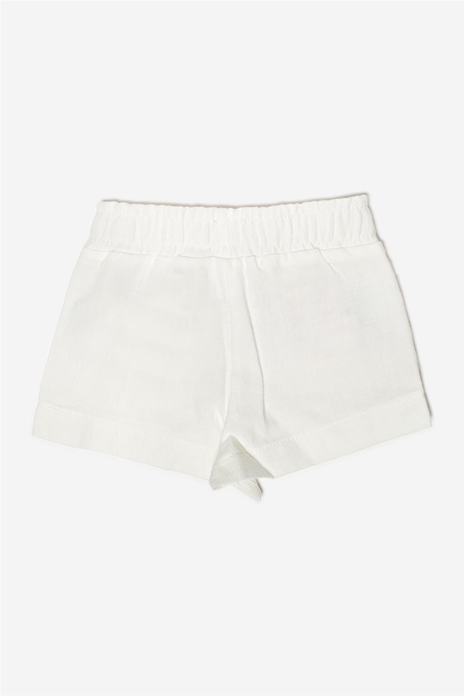 Layette Kız Bebek Beyaz Şort