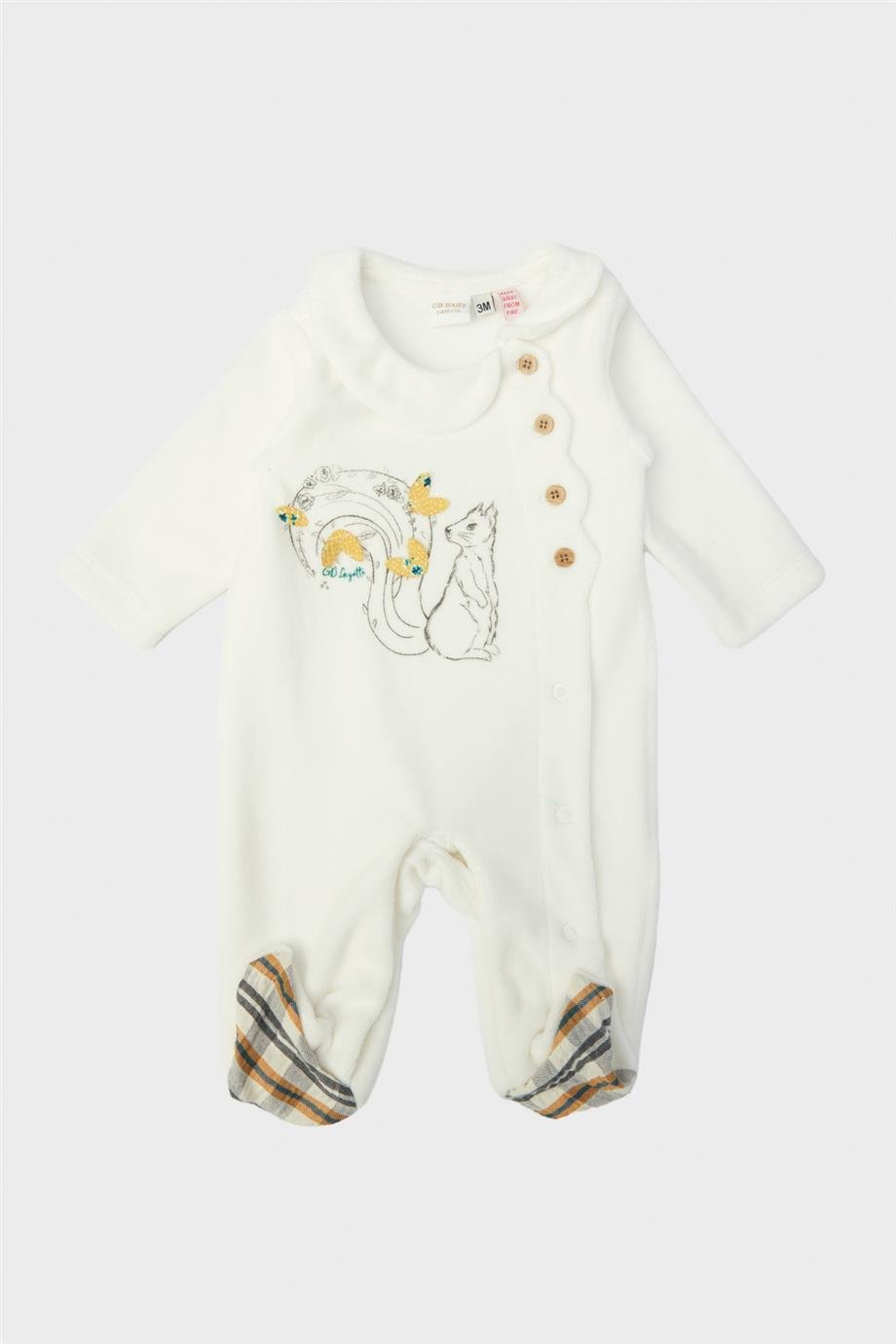 Layette Kız Bebek Beyaz Tulum