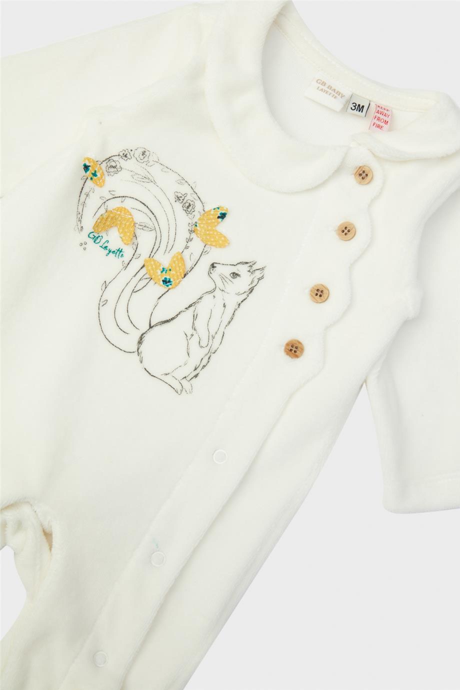 Layette Kız Bebek Beyaz Tulum