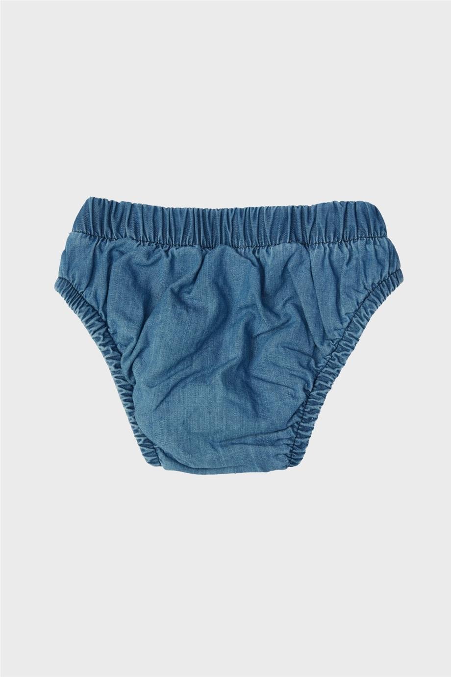 Layette Kız Bebek Denim Elbise