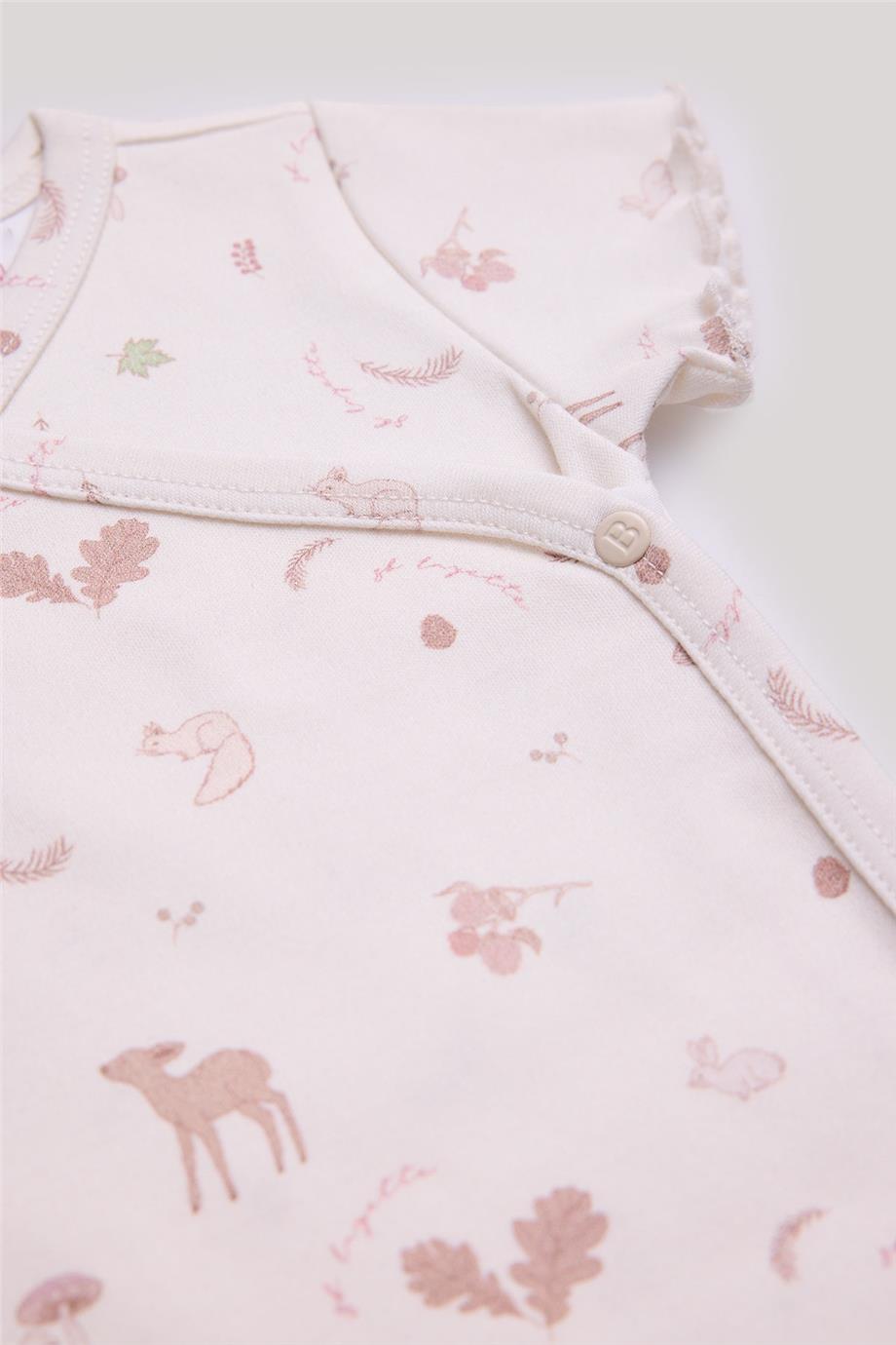 Layette Kız Bebek Desenli Body