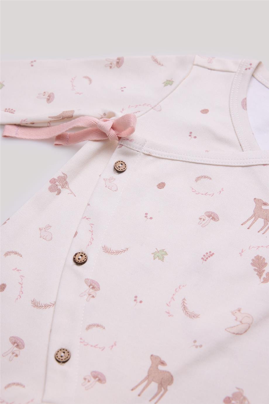 Layette Kız Bebek Desenli Body