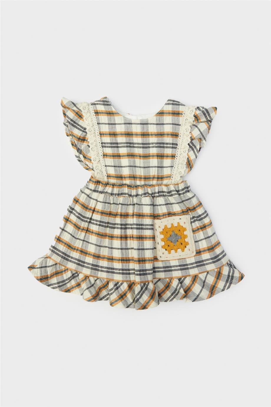 Layette Kız Bebek Desenli Elbise