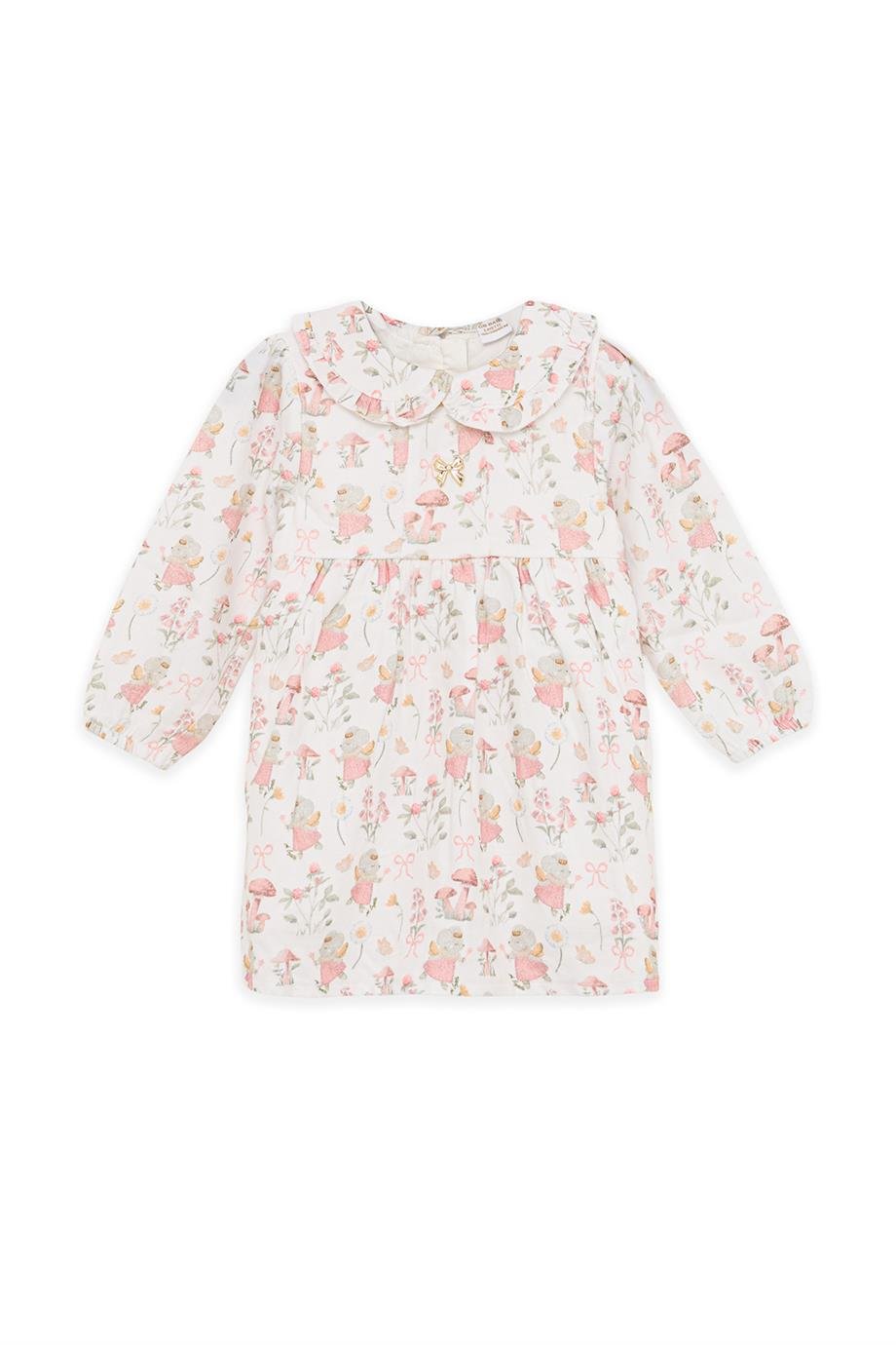 Layette Kız Bebek Desenli ElbiseLayette Kız Bebek Desenli Elbise