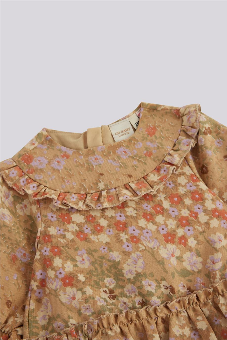 Layette Kız Bebek Desenli ElbiseLayette Kız Bebek Desenli Elbise