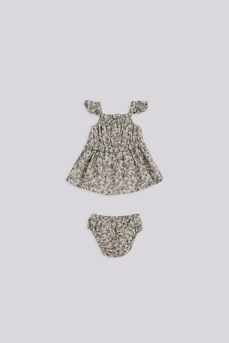 Layette Kız Bebek Desenli ElbiseLayette Kız Bebek Desenli Elbise