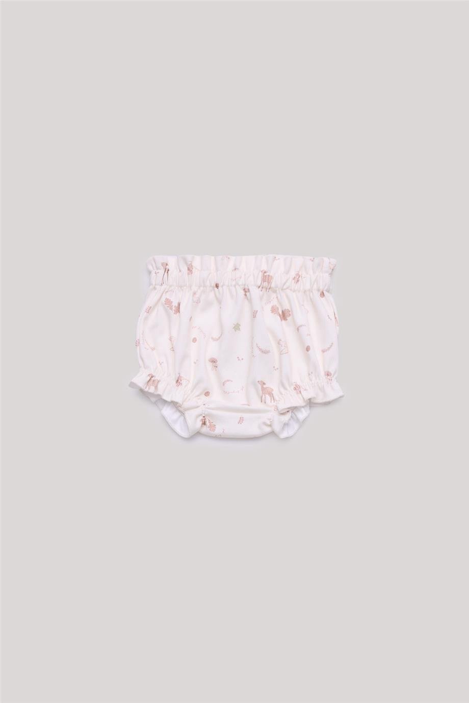 Layette Kız Bebek Desenli Şort