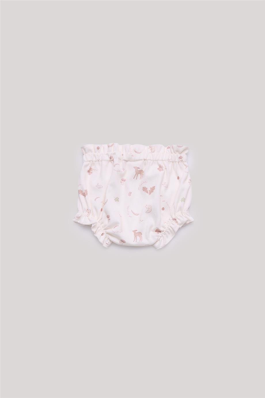 Layette Kız Bebek Desenli Şort