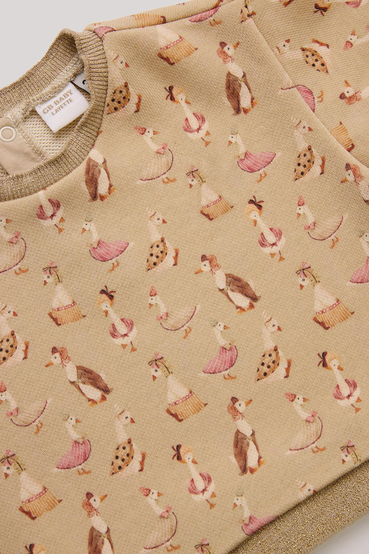 Layette Baby Girl Patterned SweatshirtLayette Baby Girl Patterned Sweatshirt