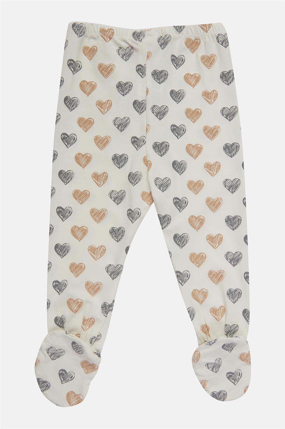 Layette Kız Bebek Desenli Tayt Set