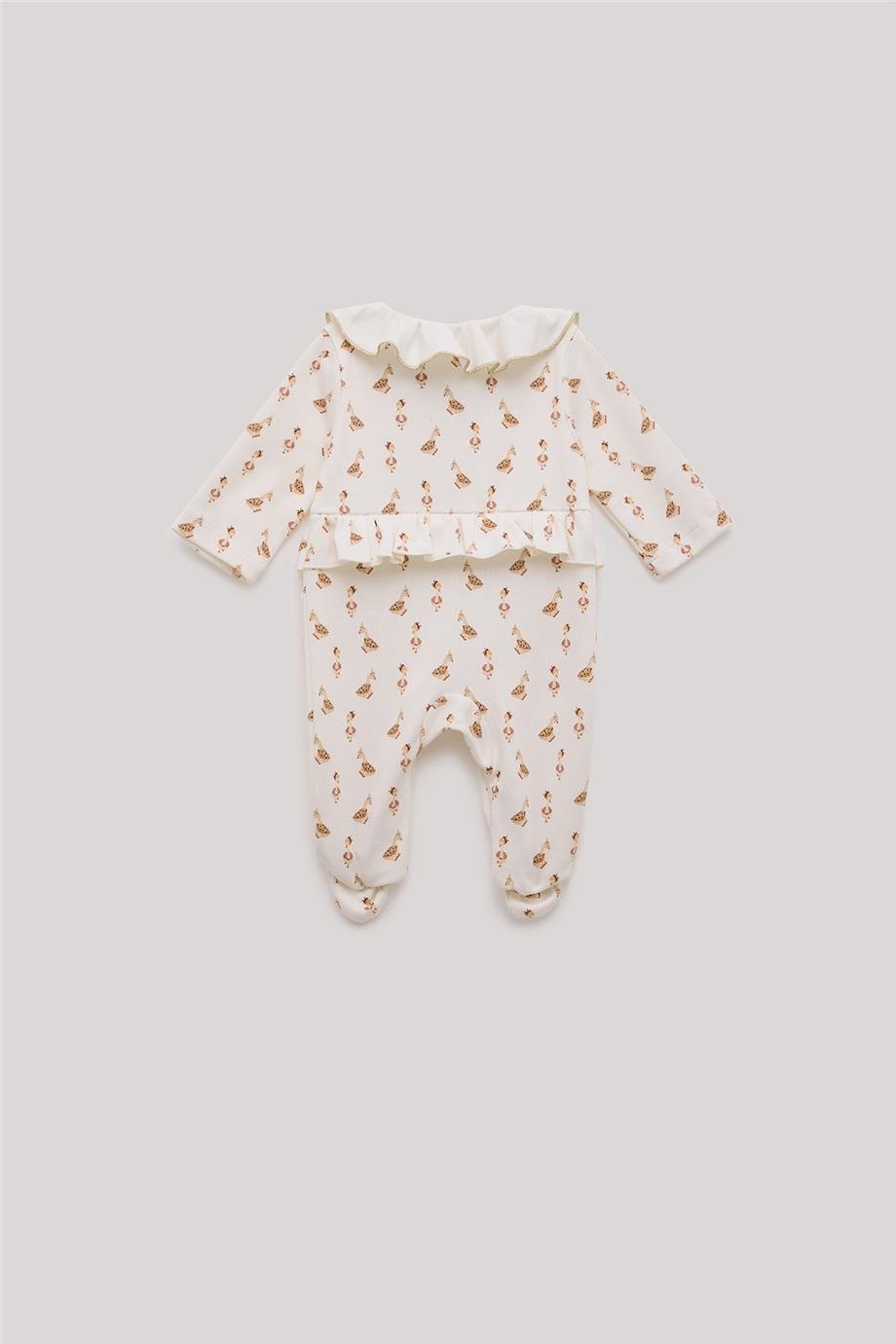 Layette Kız Bebek Desenli Tulum