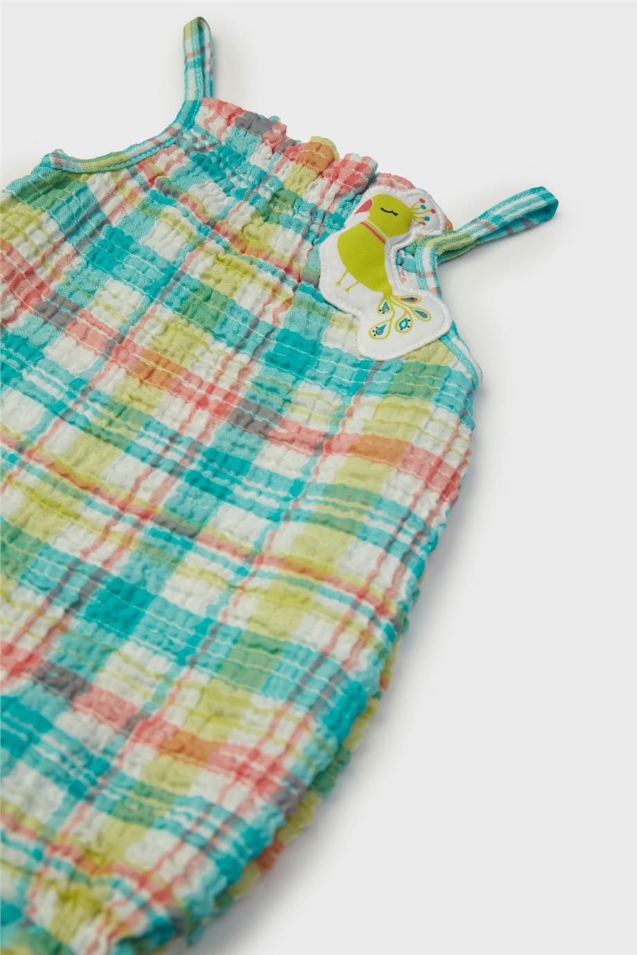 Layette Kız Bebek Ekose Tulum