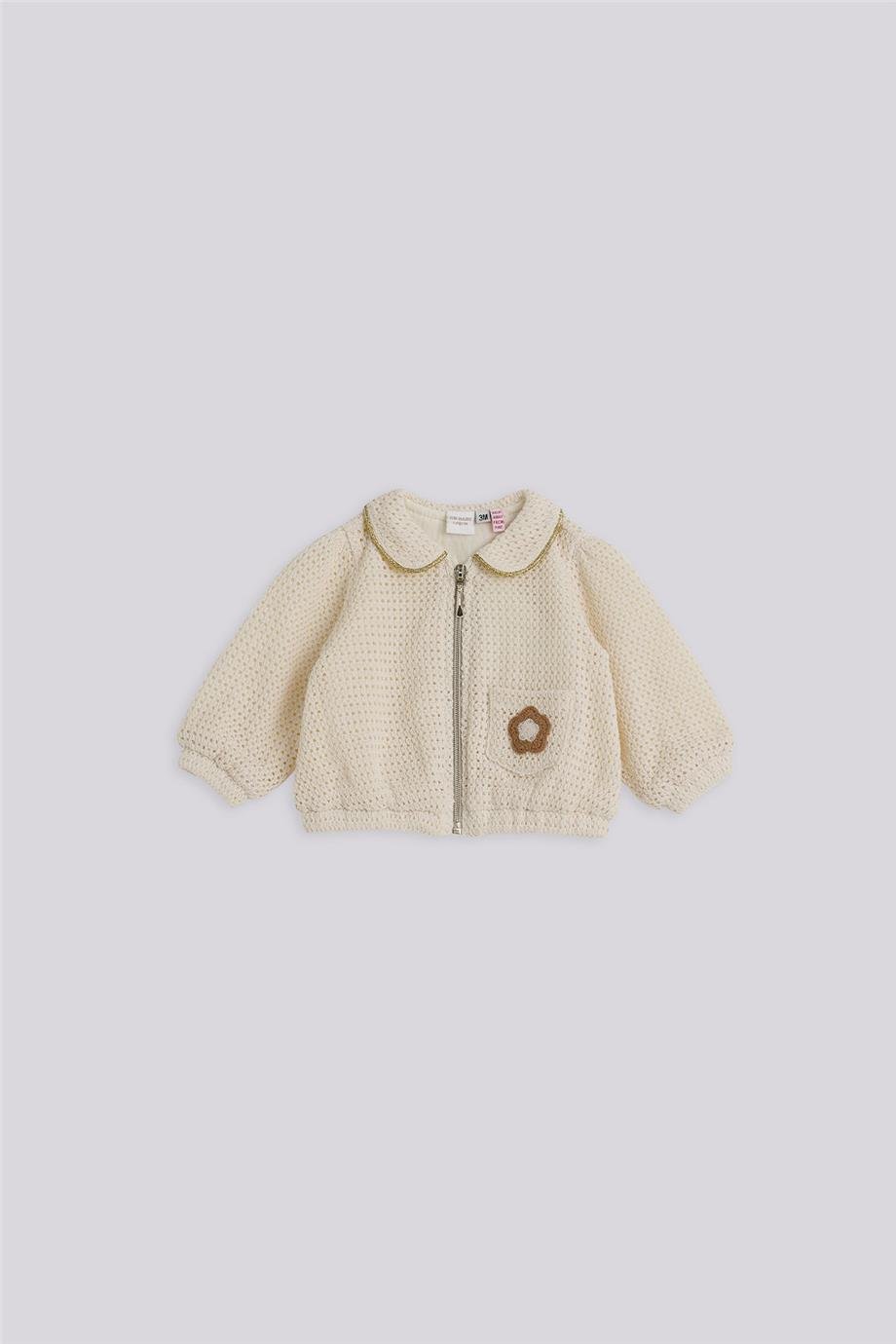 Layette Kız Bebek Ekru Eşofman ÜstüLayette Kız Bebek Ekru Eşofman Üstü