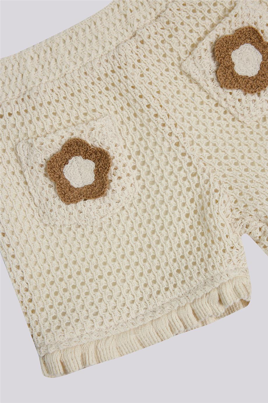 Layette Kız Bebek Ekru ŞortLayette Kız Bebek Ekru Şort