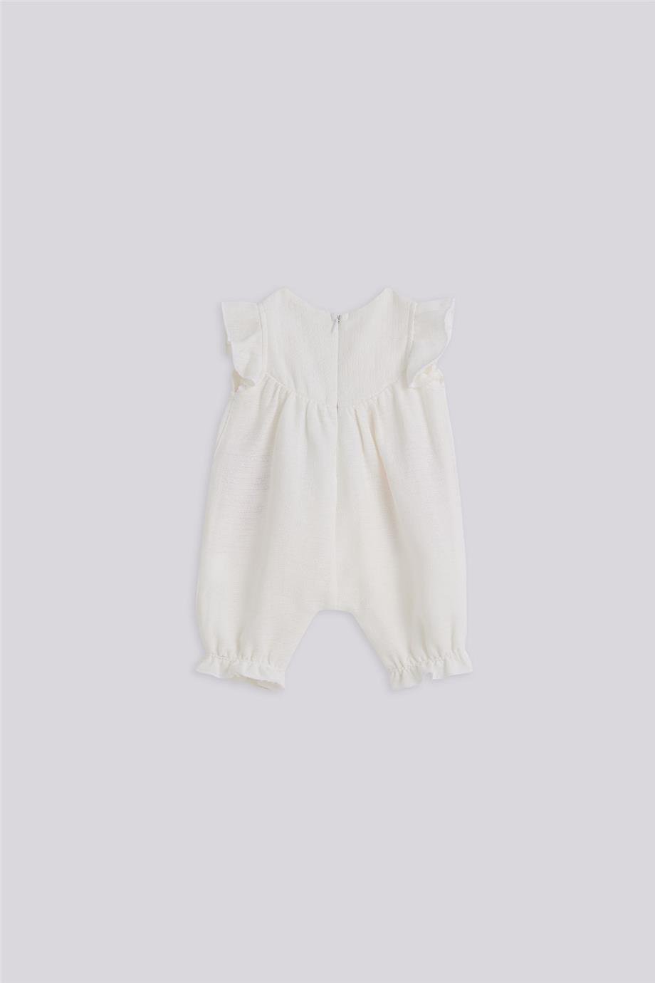 Layette Baby Girl Ecru OverallLayette Baby Girl Ecru Overall