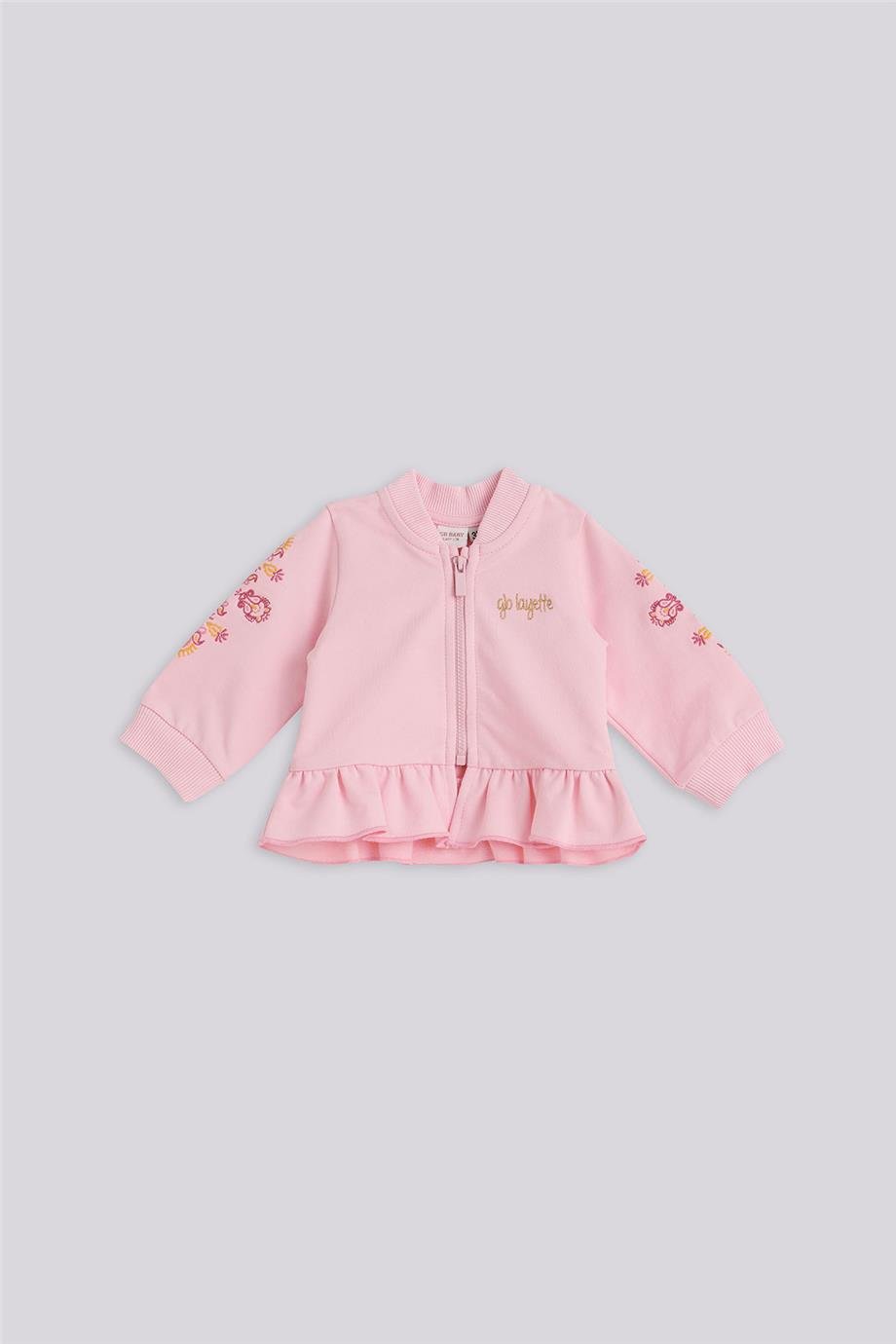 Layette Kız Bebek Pembe Eşofman ÜstüLayette Kız Bebek Pembe Eşofman Üstü