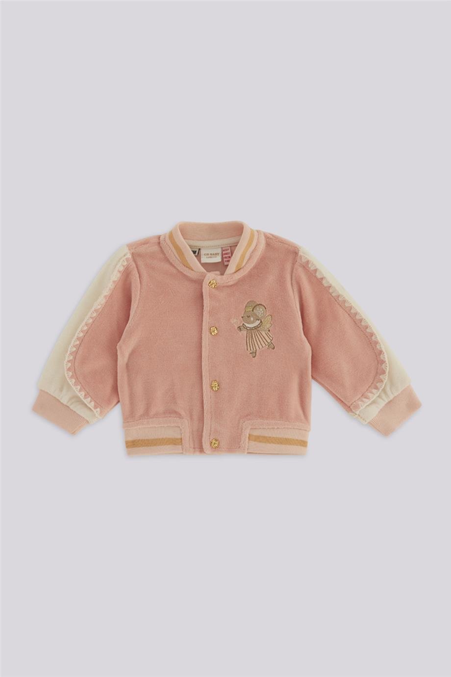 Layette Kız Bebek Pembe Eşofman ÜstüLayette Kız Bebek Pembe Eşofman Üstü