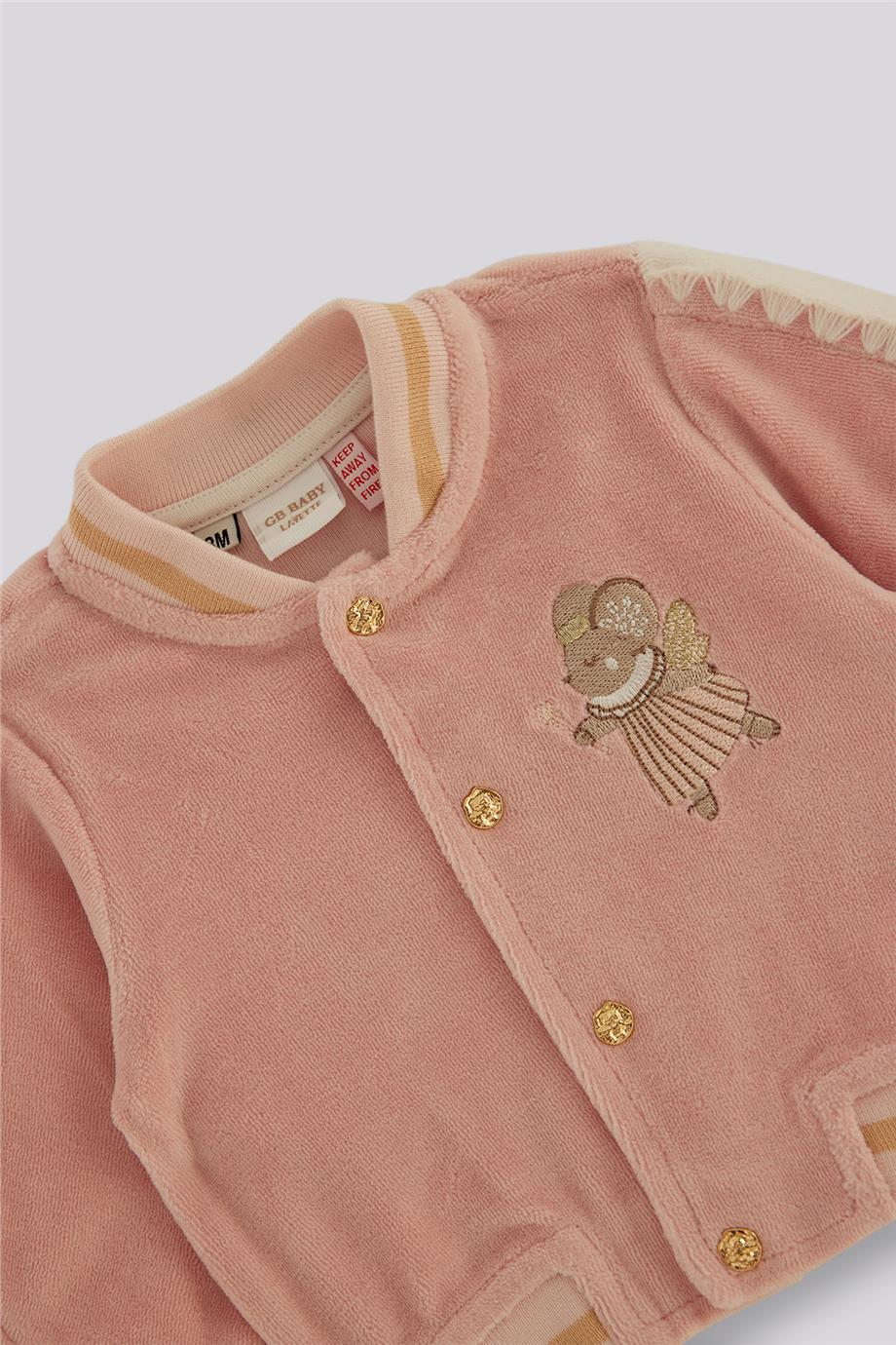 Layette Kız Bebek Pembe Eşofman ÜstüLayette Kız Bebek Pembe Eşofman Üstü