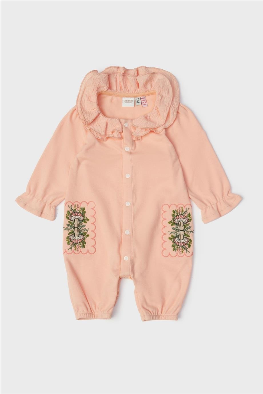 Layette Kız Bebek Somon Tulum