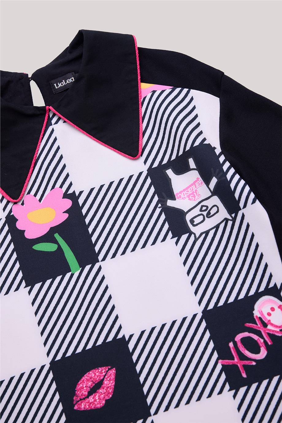 Lia Lea Kız Çocuk Ekose Elbise