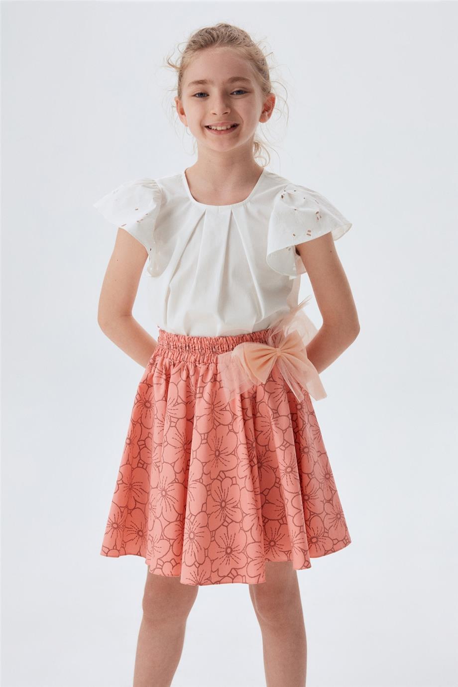 Lia Lea Kız Çocuk Somon Etek