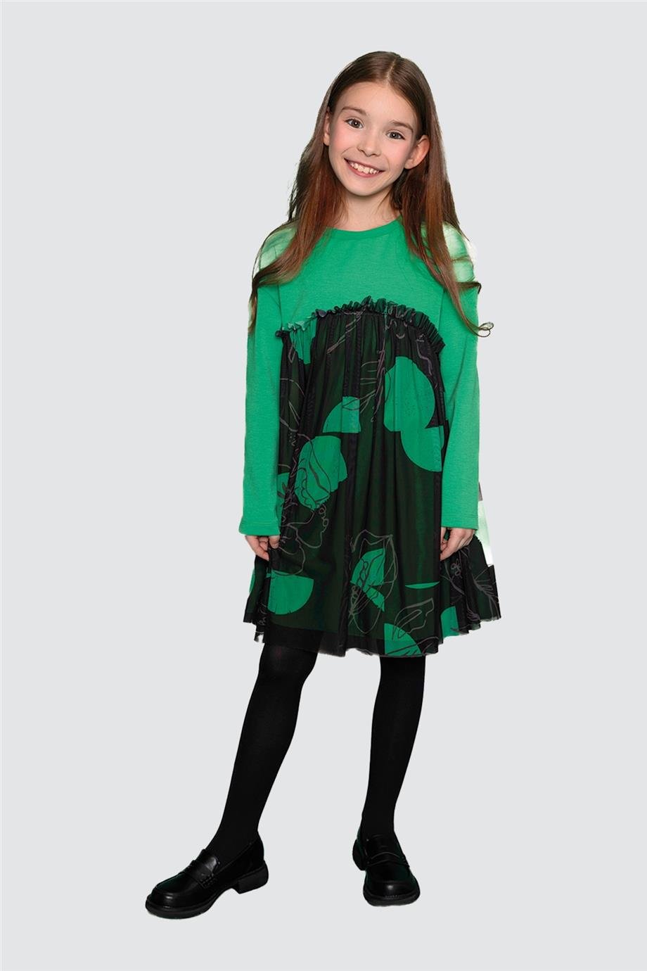 Lia Lea Kız Çocuk Yeşil Elbise
