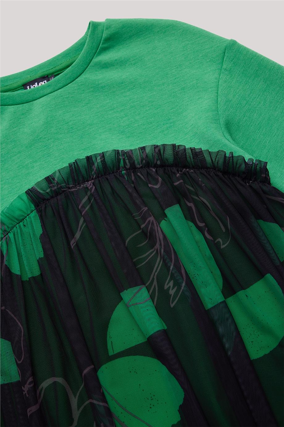 Lia Lea Kız Çocuk Yeşil Elbise