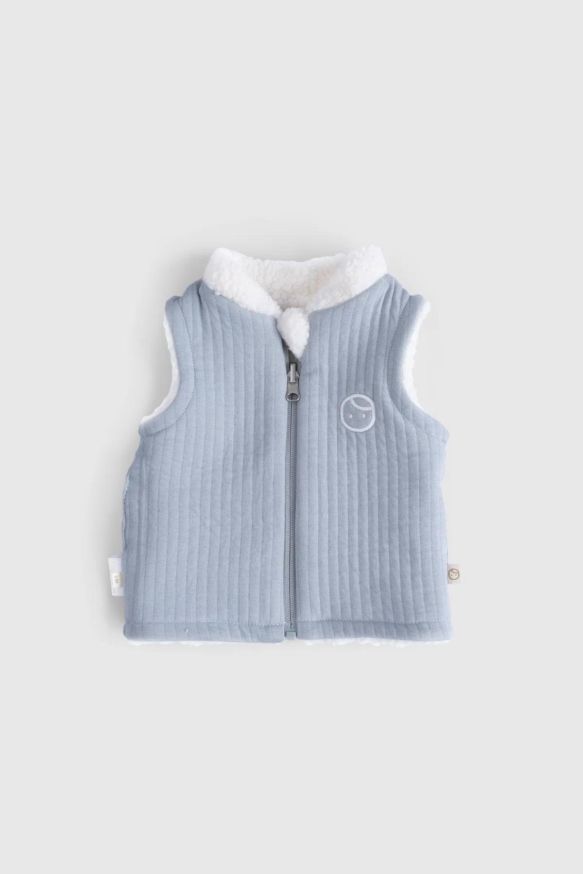 Little Gusto Çift Taraflı Kapitoneli Wellsoft Mavi YelekLittle Gusto Çift Taraflı Kapitoneli Wellsoft Mavi Yelek