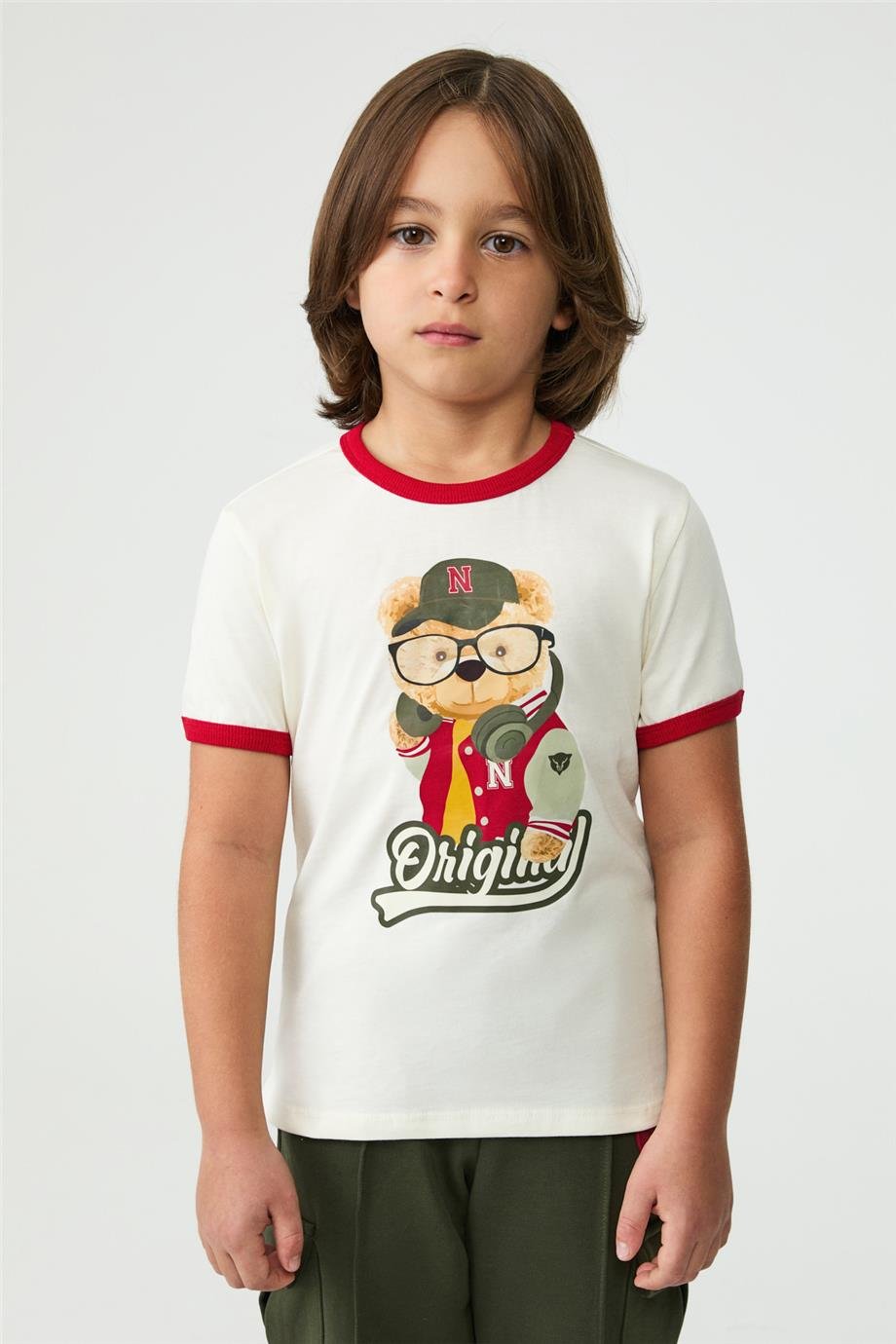 NBT Erkek Çocuk Ekru TişörtNBT Erkek Çocuk Ekru Tişört