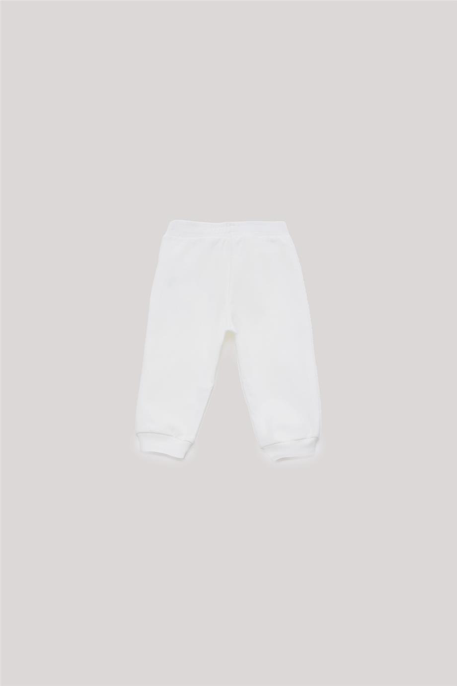 Nebbati Basic Erkek Bebek Ekru Eşofman Altı