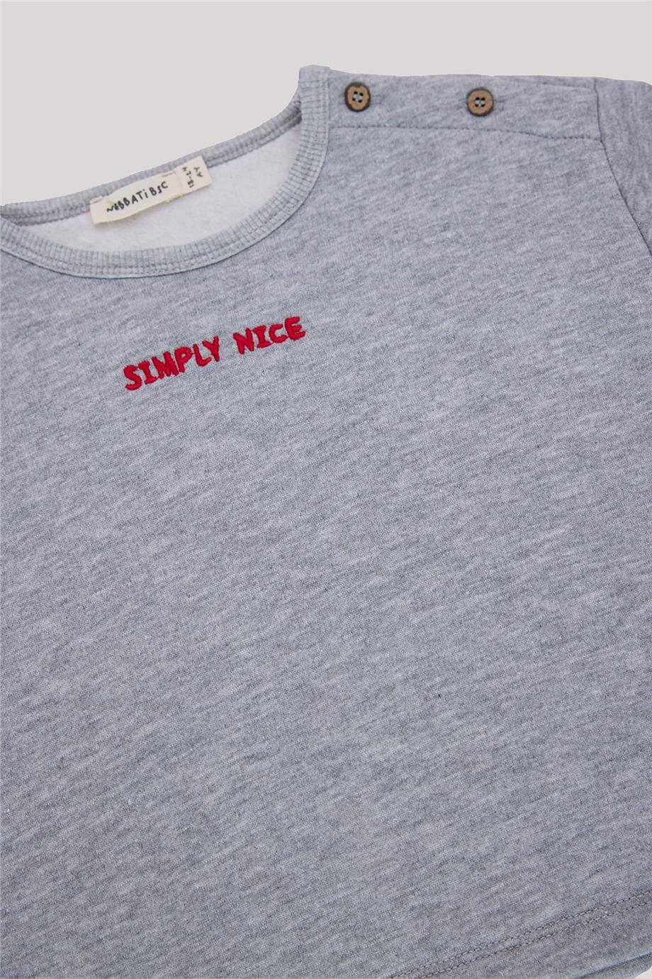 Nebbati Basic Erkek Bebek Gri Takım