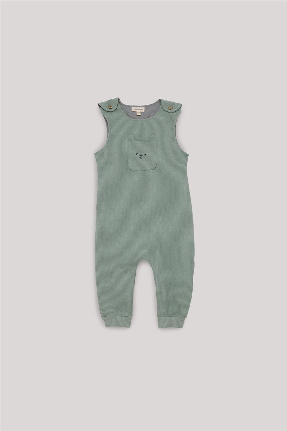 Nebbati Basic Baby Boy Green Overall