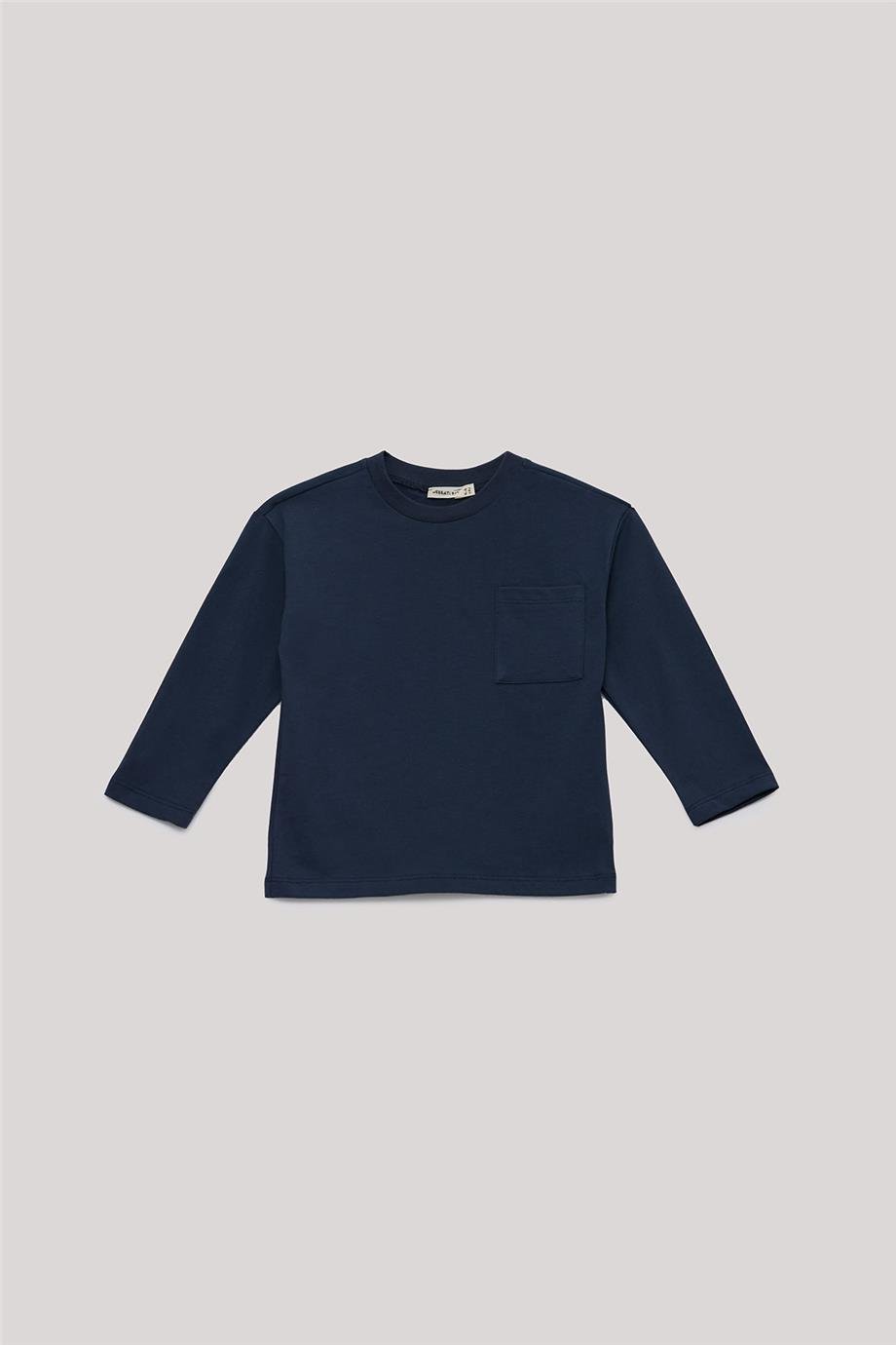 Nebbati Basic Erkek Çocuk Lacivert T-Shirt