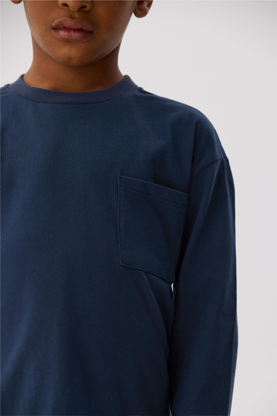 Nebbati Basic Erkek Çocuk Lacivert T-Shirt