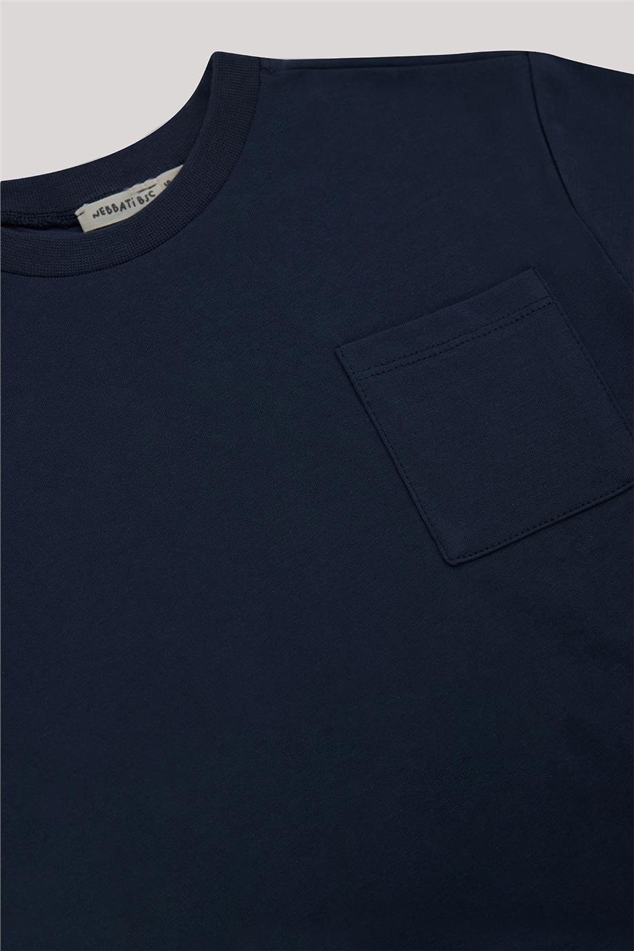 Nebbati Basic Erkek Çocuk Lacivert T-Shirt