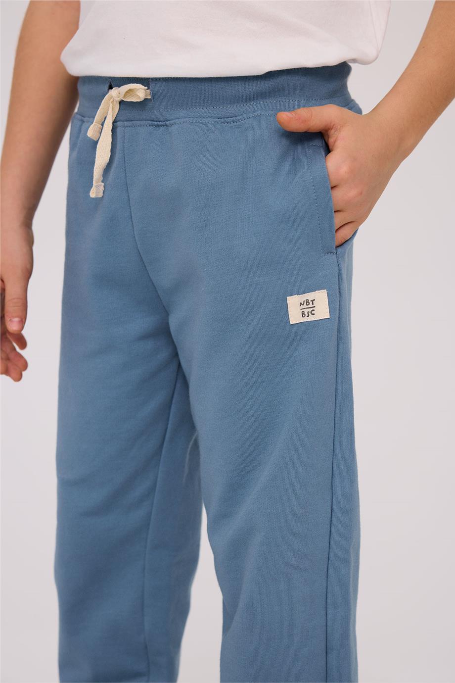 Nebbati Basic Erkek Çocuk Mavi Eşofman AltıNebbati Basic Erkek Çocuk Mavi Eşofman Altı