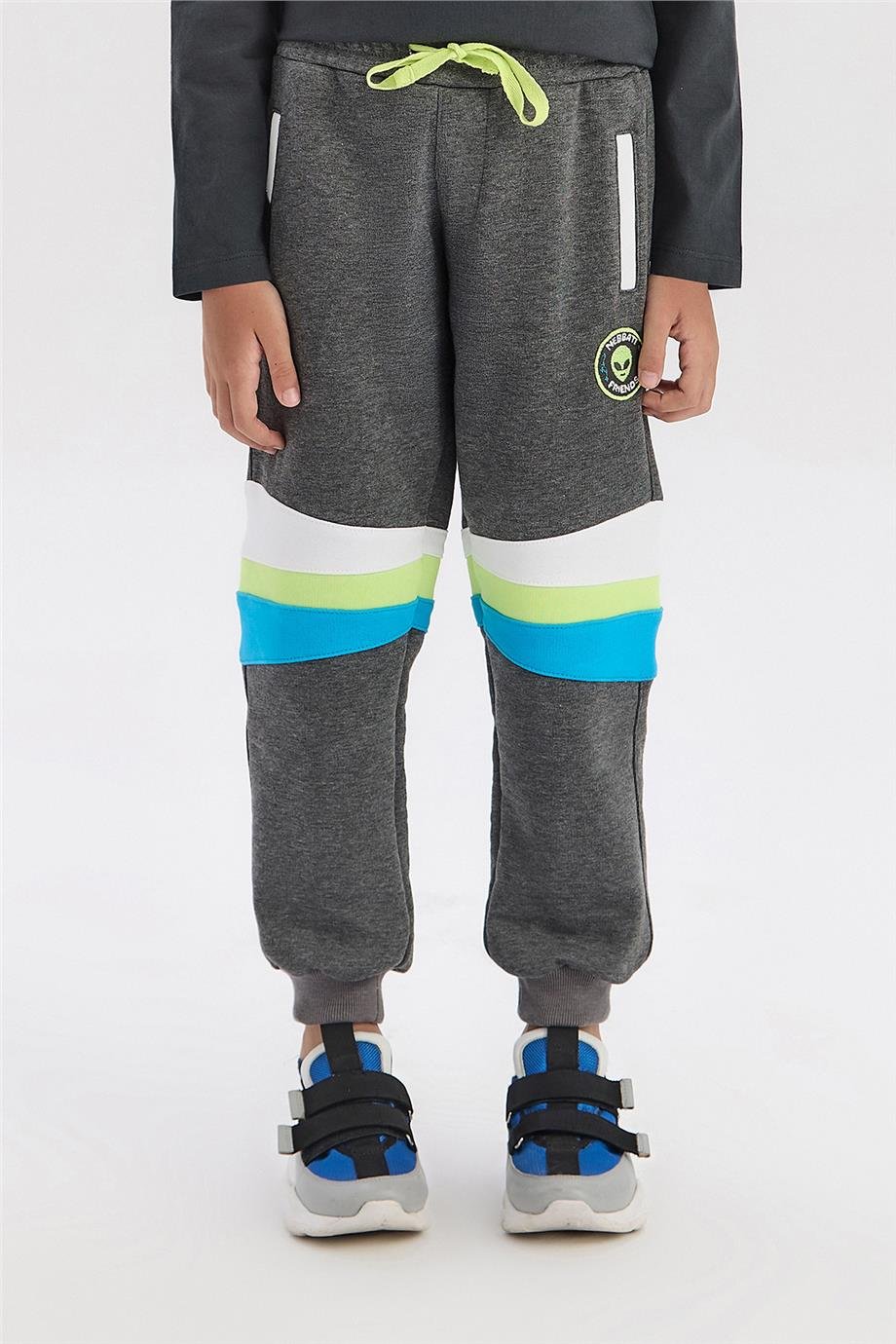 Nebbati Boy Anthracite Tracksuit BottomNebbati Boy Anthracite Tracksuit Bottom