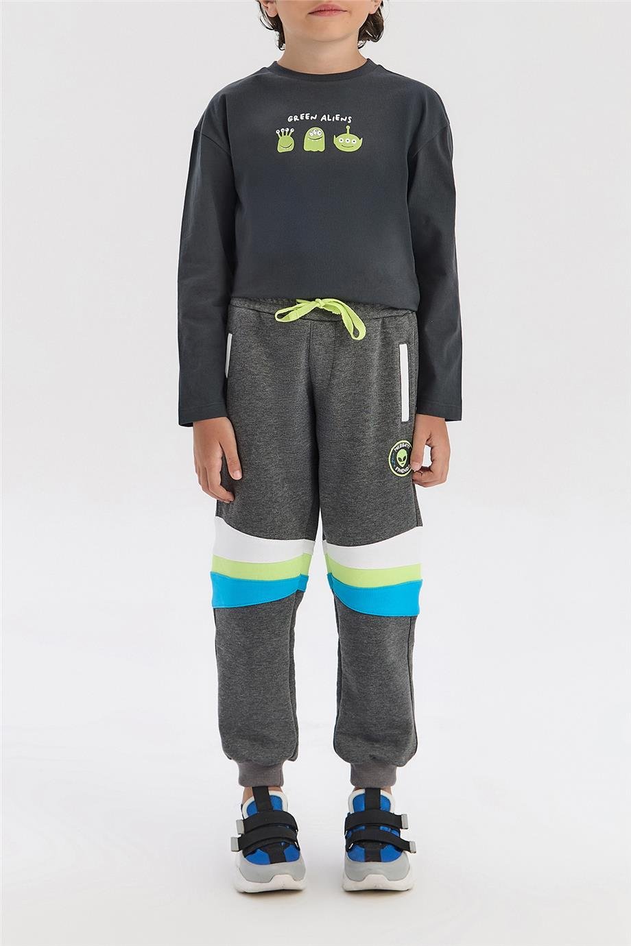 Nebbati Boy Anthracite Tracksuit BottomNebbati Boy Anthracite Tracksuit Bottom