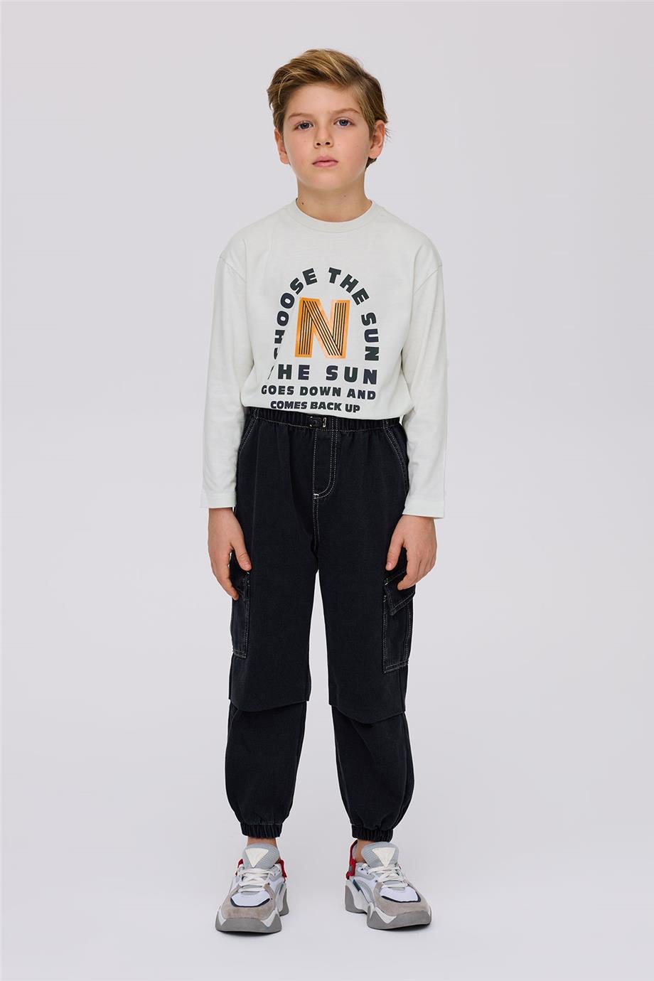 Nebbati Boy Anthracite TrousersNebbati Boy Anthracite Trousers