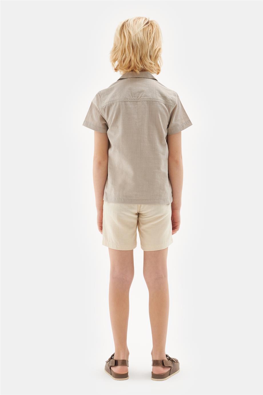 Nebbati Erkek Çocuk Bej Gömlek