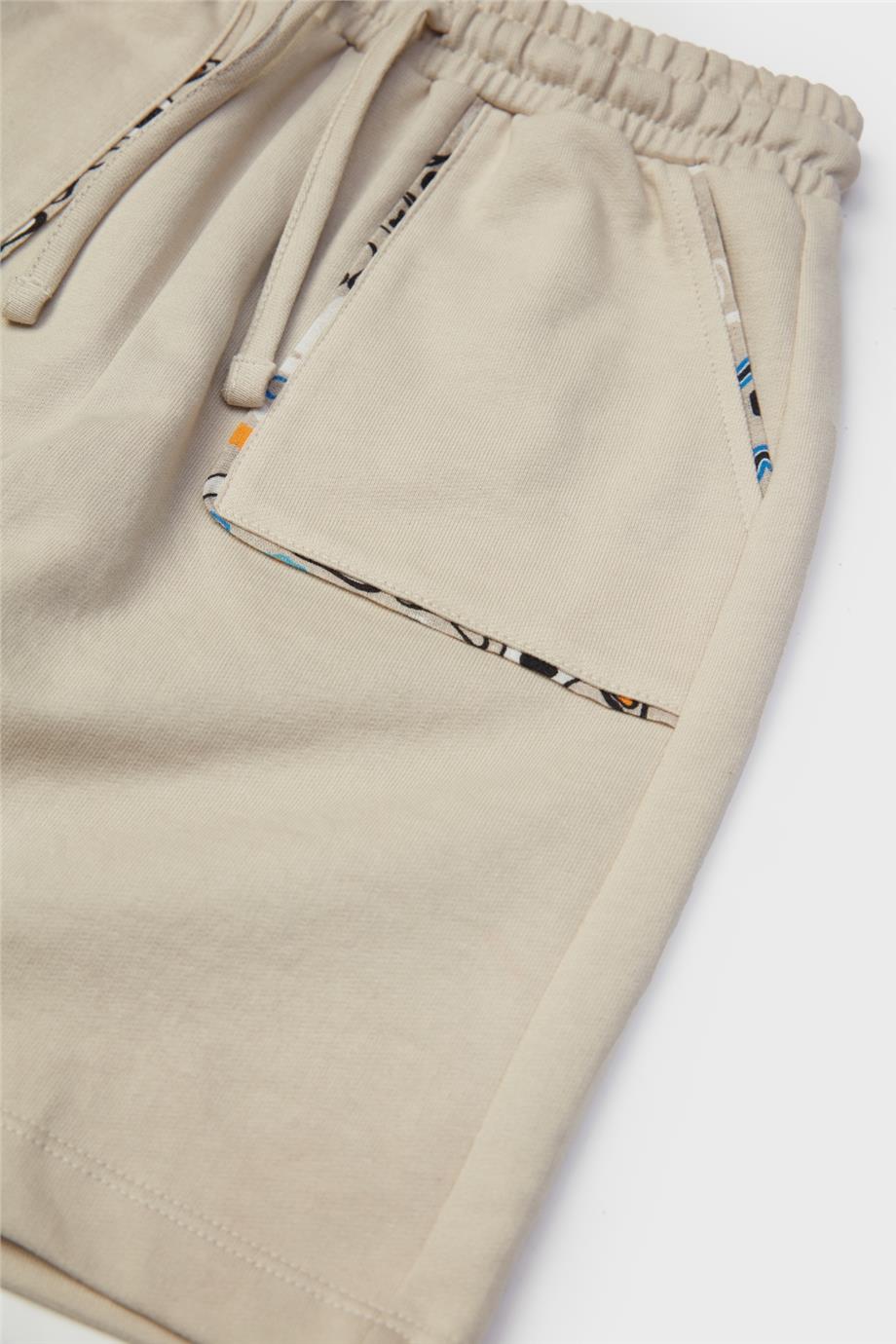 Nebbati Erkek Çocuk Bej Şort