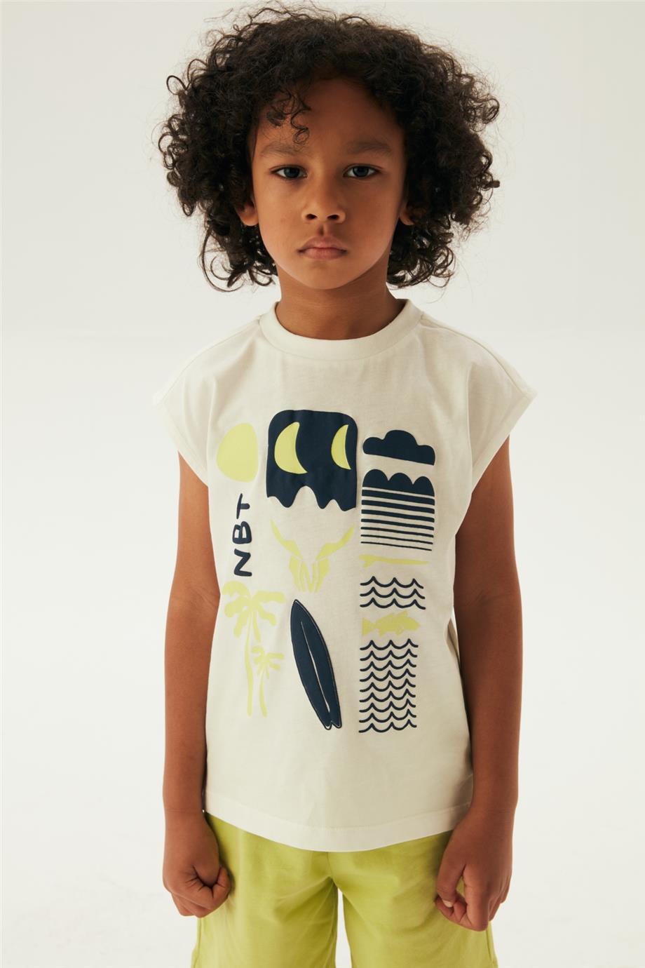 Nebbati Erkek Çocuk Beyaz Atlet