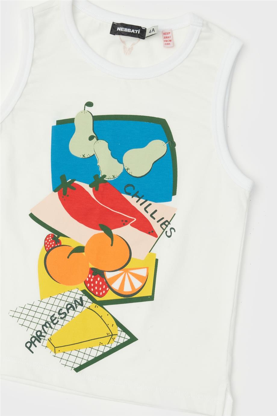 Nebbati Erkek Çocuk Beyaz Atlet