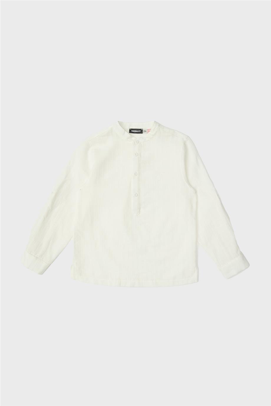 Nebbati Erkek Çocuk Beyaz Gömlek
