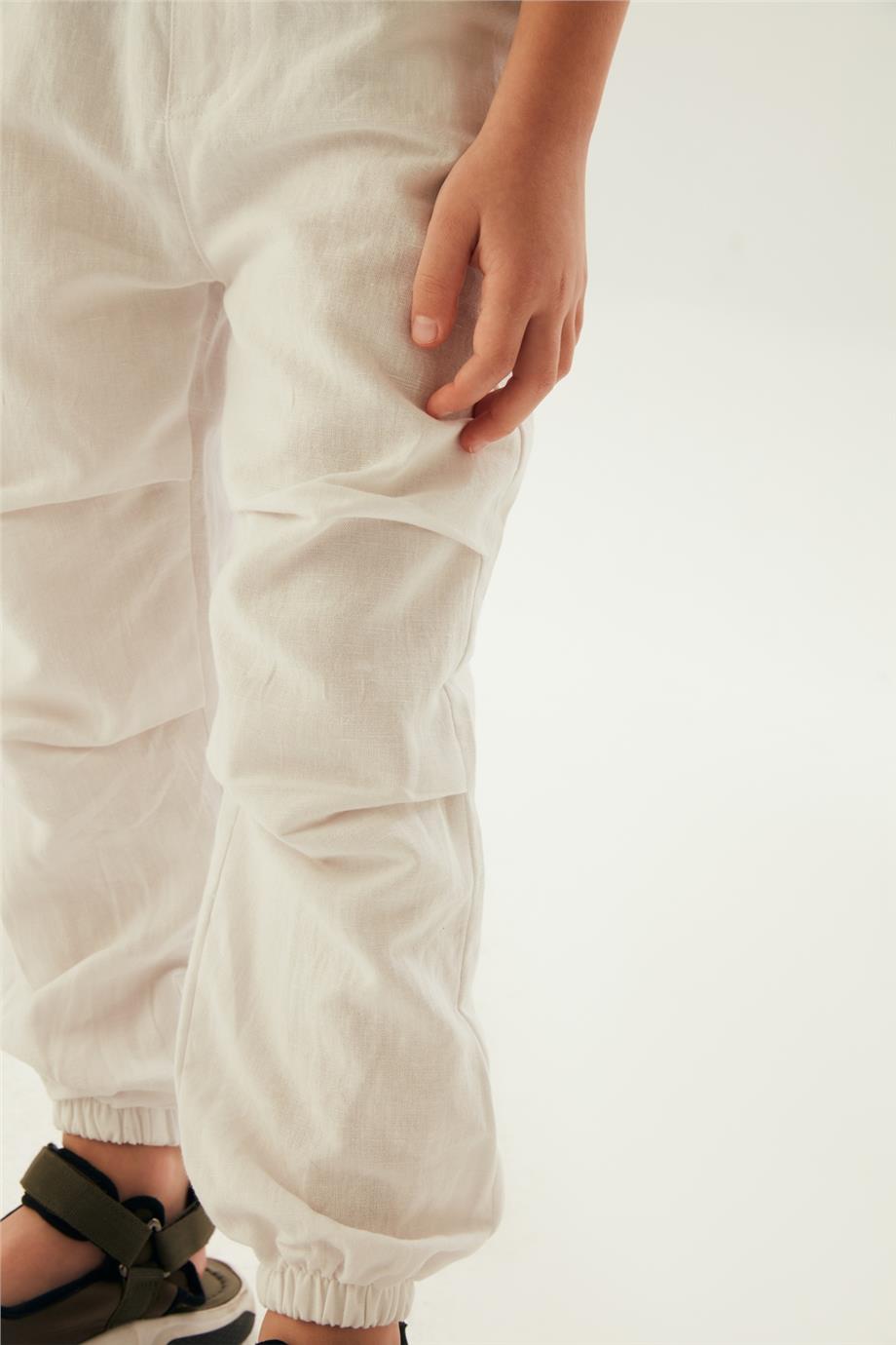 Nebbati Erkek Çocuk Beyaz Pantolon