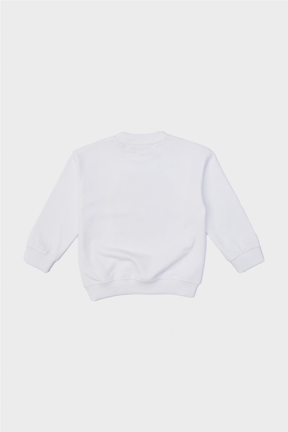 Nebbati Erkek Çocuk Beyaz Sweatshirt