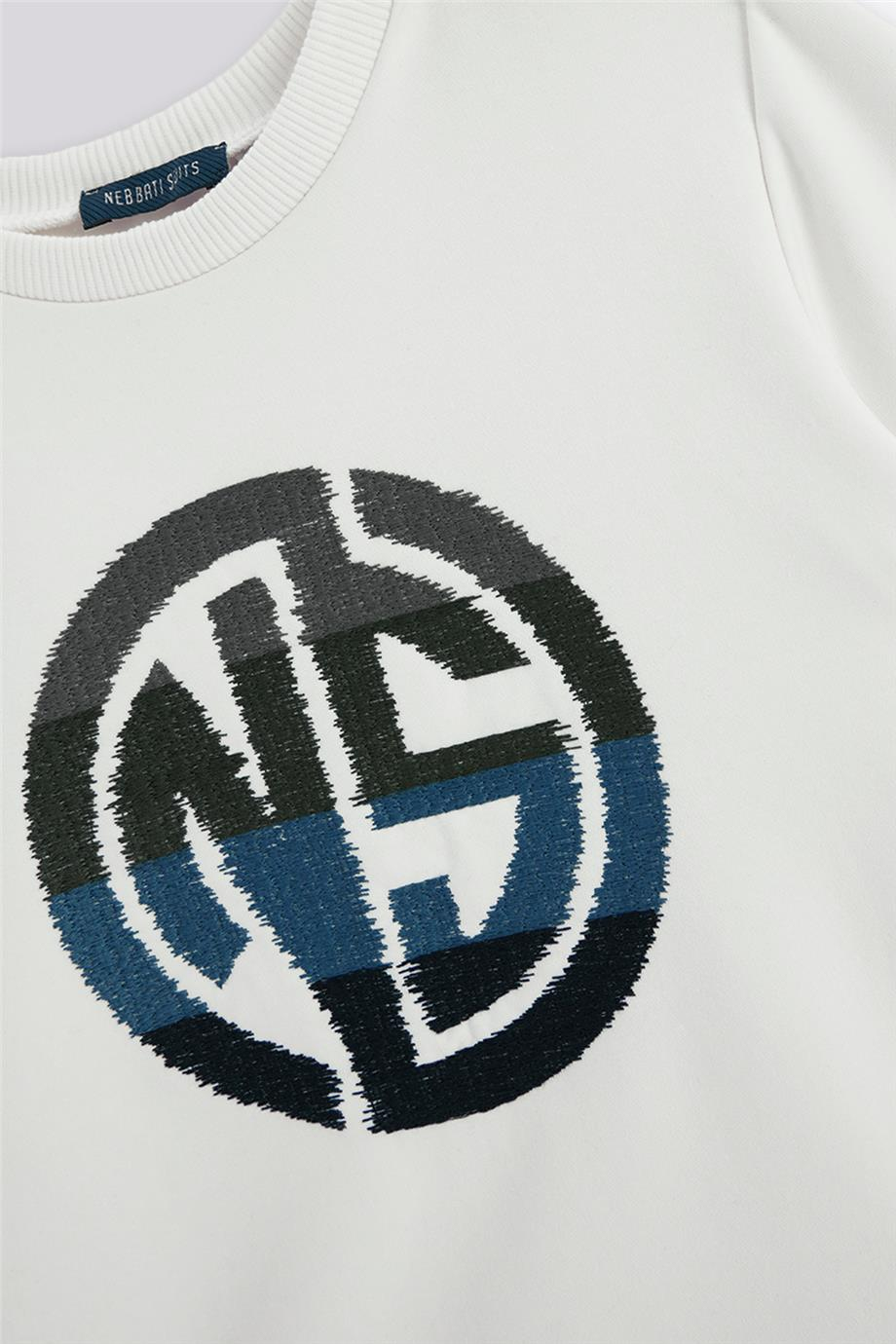 Nebbati Erkek Çocuk Beyaz SweatshirtNebbati Erkek Çocuk Beyaz Sweatshirt